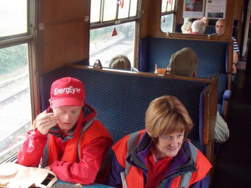 Andrew & Jean on The Norton Manor Steam Train