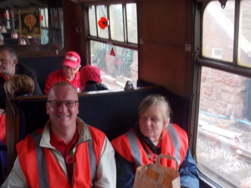 Julie & Paul on The Norton Manor Steam Train