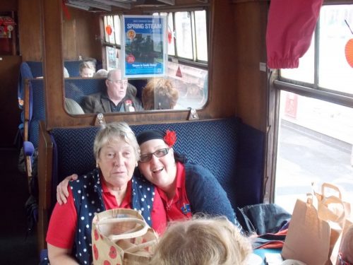 Kym & Ann on The Norton Manor Steam Train