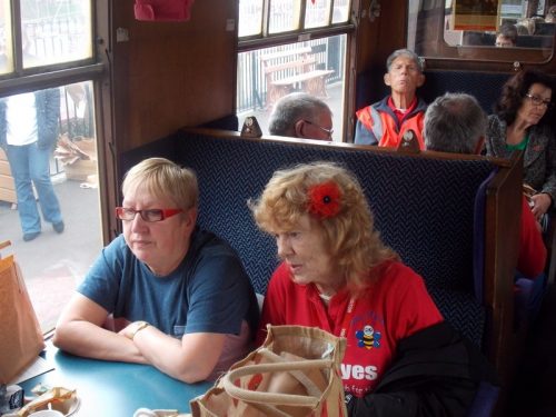 Philomena & Aileen on The Norton Manor Steam Train