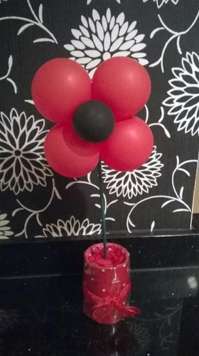 Raffle Prize Poppy made from balloons