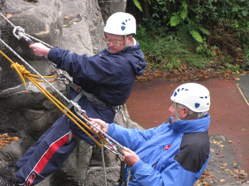 Andrew and Spud on their way down