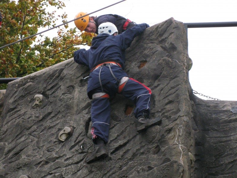 Andrew at the top of the wall!