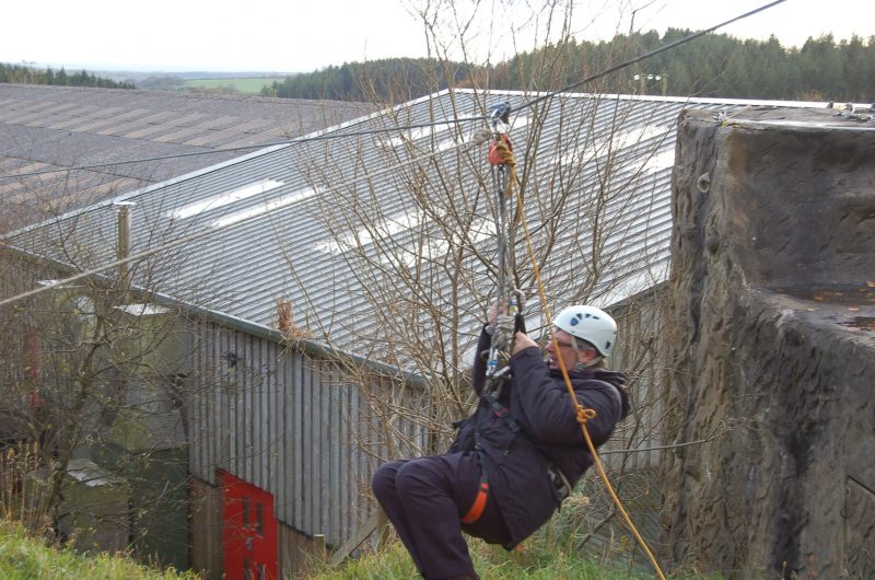 Ernest on the zip wire