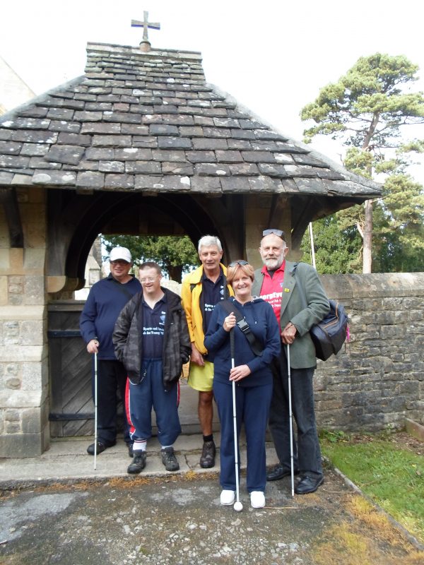 Ernest, Andrew, Spud, Jean &amp; Phillip outside Barrow Gurney church yard