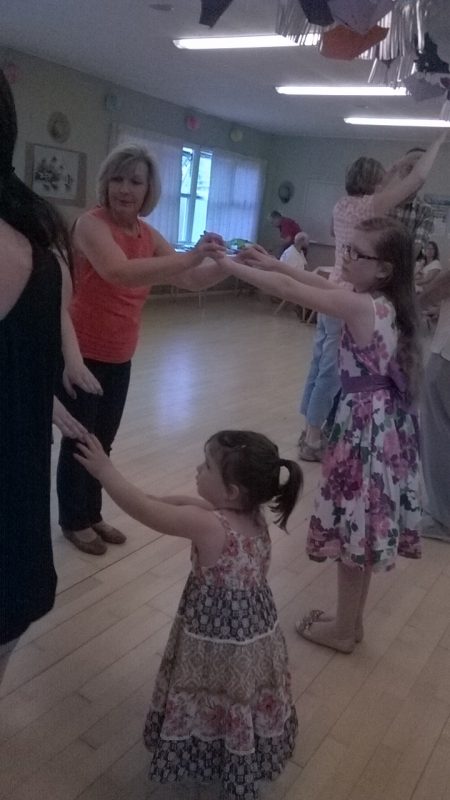 Gwen &amp; Poppy, Ceri and her daughter Poppy dancing