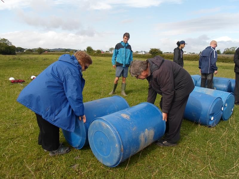 Raft building at Hewish