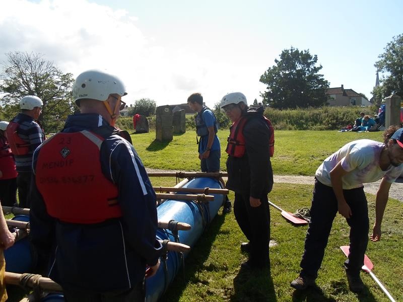 Congresbury, launching our raft &quot;EnergEyes 1&quot;