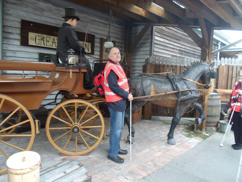 Phillip talking to the horse!