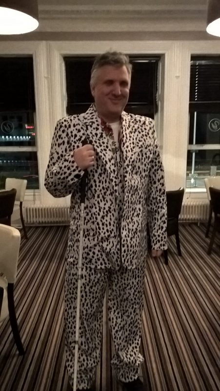 JOHN IN HIS SNOW LEOPARD OUTFIT, WOW!