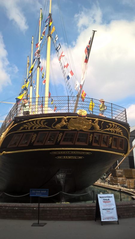 SS GREAT BRITAIN WITH GOLD LEAF DECORATION ON THE STERN