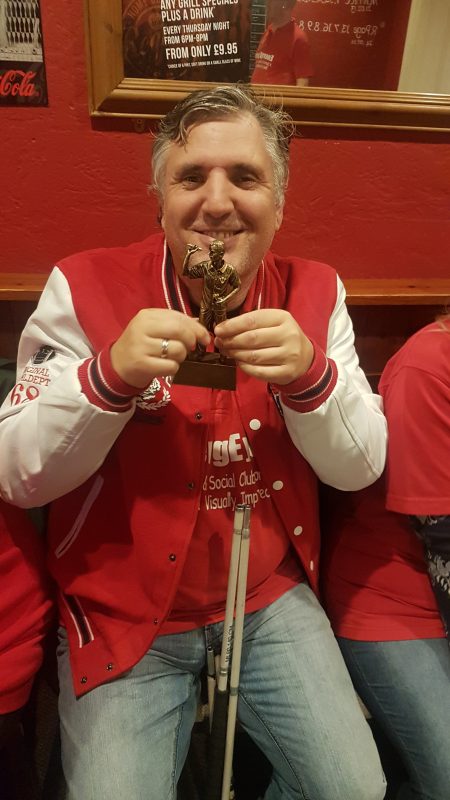 JOHN WITH HIS DARTS TROPHY 3RD OCTOBER 2018