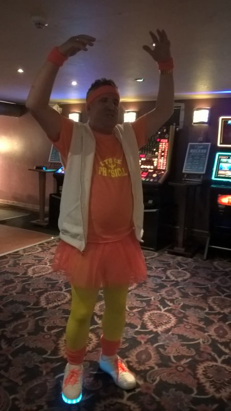 JOHN POSING INSIDE WETHERSPOONS, V SHED, BRISTOL