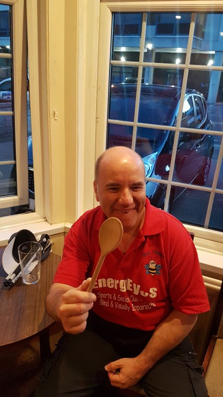 STEVE RECEIVED THE WOODEN SPOON