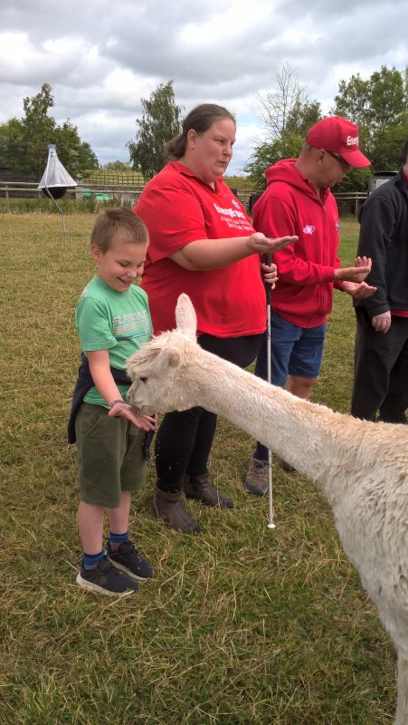 Max and his friend, who he is feeding