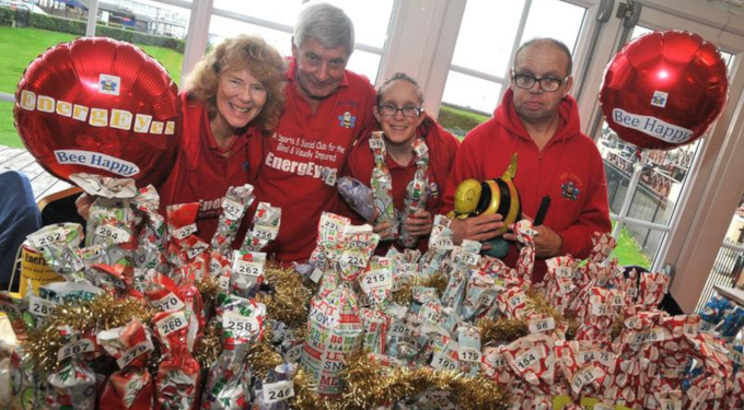 Slideshow: EnergEyes's sales table, Christmas Fayre, The Royal Hotel, Weston-super-Mare, November 2017. Photo taken by Jeremy Long, freelance photographer.