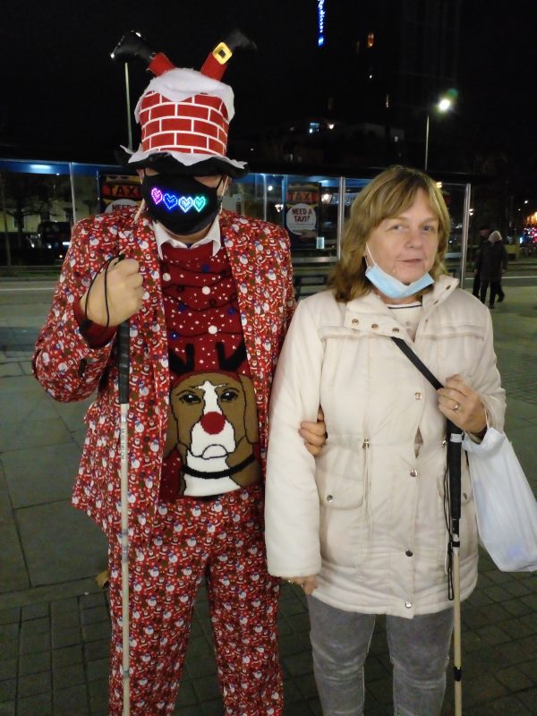 JOHN AND JULIE OUTSIDE BRISTOL HIPPODROME, 30TH DECEMBER 2021