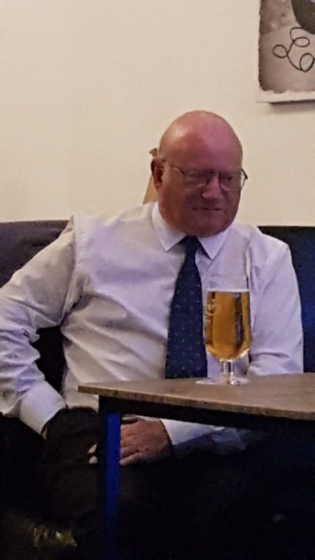 DAVID ENJOYING HIS PINT