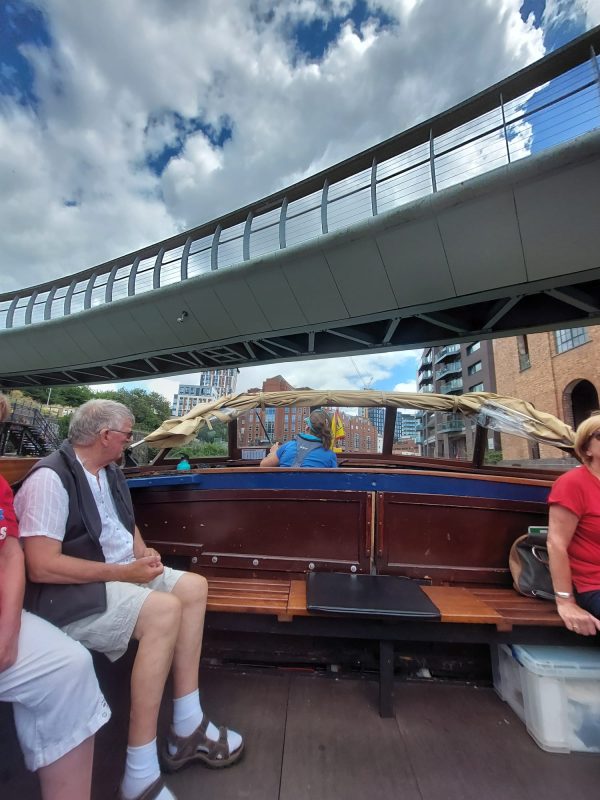 Sailing under the Castle Park Bridge